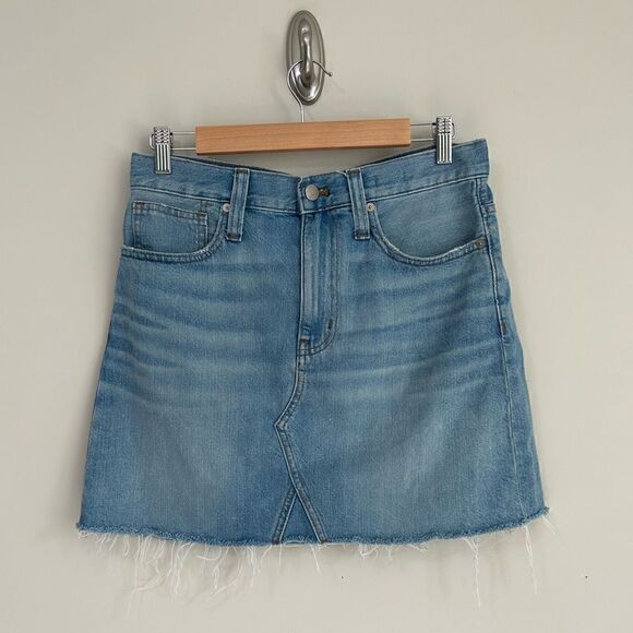 Madewell Rigid Denim A-Line Mini Skirt in Lovell Wash - Picture 5 of 12